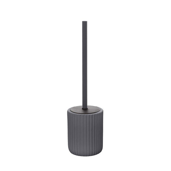 Set portaspazzolini dispenser portasapone e portascopino in ceramica grigio Color