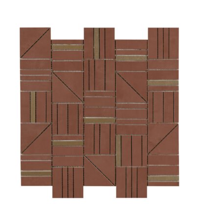 Rivestimento mosaico 40x43 in pasta bianca 6 mm forme terracotta Ragno Resina