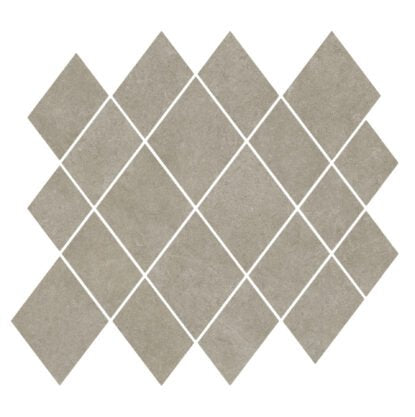 Pavimento rivestimento mosaico 35.3x32.3 in gres porcellanato 9,5 mm rombi ghiaccio Ragno Realstone Argent