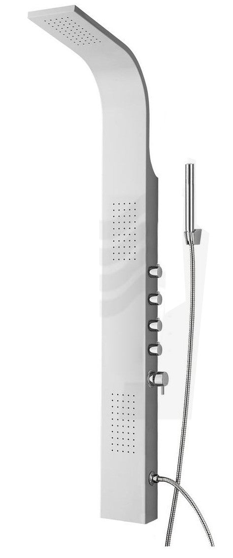 Formentera Pannello doccia H.150xL.15 cm in alluminio Bianco Lucido