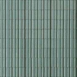 Ragno glace rivestimento 7x20 spessore 11,5 mm in gres porcellanato struttura rayè turchese glossy