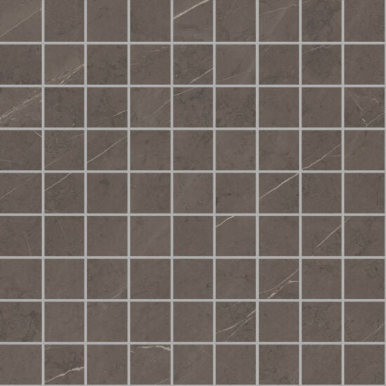 Pavimento rivestimento mosaico 30x30 in gres fine porcellanato 10mm grafite Ragno Incanto
