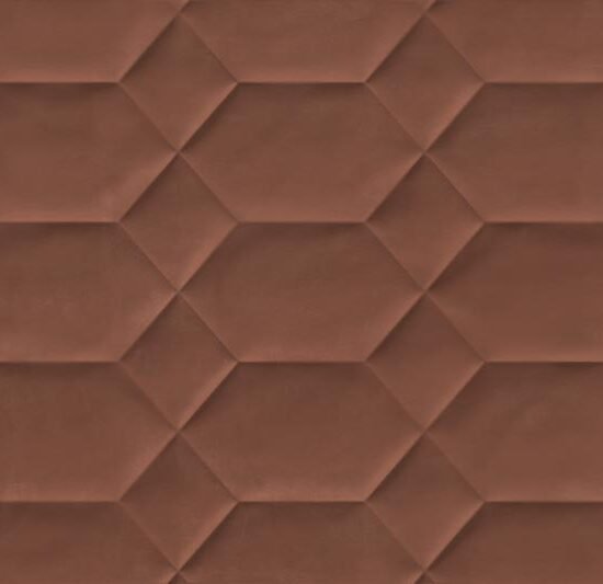Rivestimento 40x120 in pasta bianca 8 mm struttura 3D bee terracotta Ragno Resina