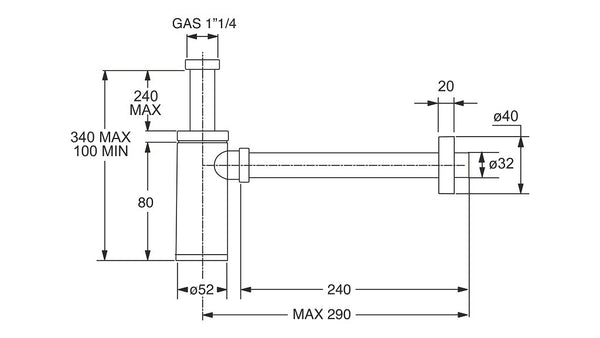 Sifone King bagno lavabo 14 032x250