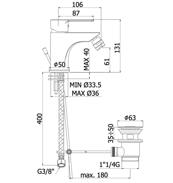 Red Paffoni Coppia Rubinetti Lavabo E Bidet Cromo Lucido RED075CR RED135CR