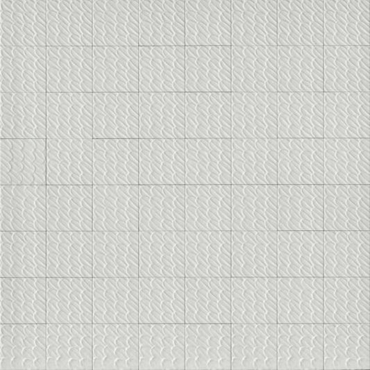 Rivestimento 15x15 in gres porcellanato 10 mm struttura piuma bianco glossy Ragno Sol