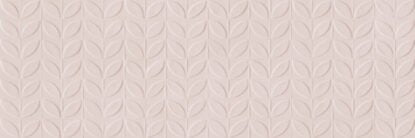 Rivestimento 30x90 in pasta bianca 10 mm rettificato struttura 3D foglia rosa Ragno Vida
