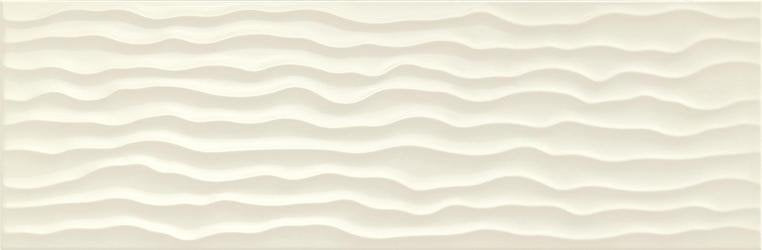Rivestimento a decoro 25x76 in pasta bianca spessore 9 mm Forma 3D cream Ragno Frame