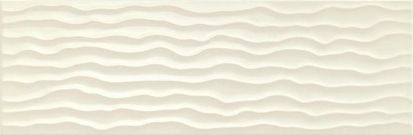 Rivestimento a decoro 25x76 in pasta bianca spessore 9 mm Forma 3D cream Ragno Frame