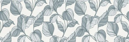 Rivestimento decoro 30x90 in pasta bianca 10 mm edera azzurro touch Ragno Vida