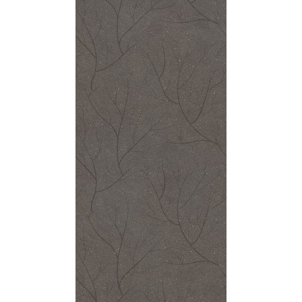 Rivestimento decoro 60x120 in gres porcellanato 6 mm fronds a carbon ground 3 comfort Earthtech 772739 Florim