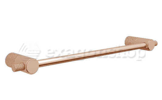 Bertocci Easy Porta asciugamani a muro 35 cm con texture incrociata oro rosa