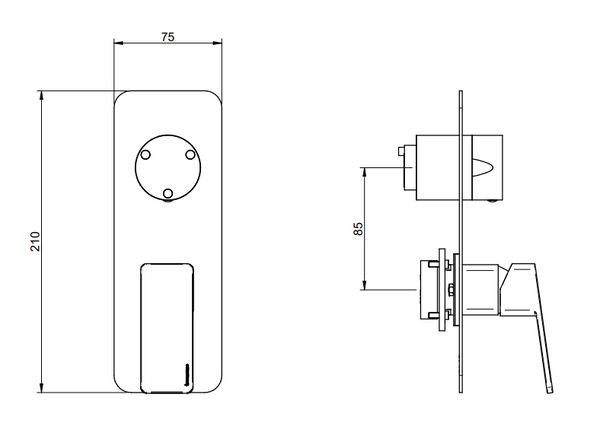 Treemme pa36 RWIT8BA3CC01 miscelatore doccia monocomando 3 uscite senza parte incasso cromo