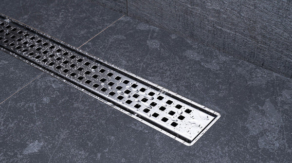 Compact Net Line Canalina doccia a pavimento 55 cm con griglia e scarico Uscita dn 50