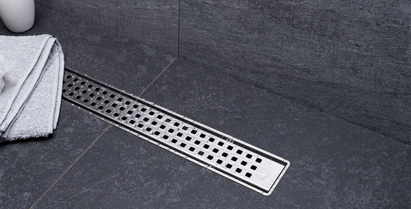 Compact Net Line Canalina doccia a pavimento 66 cm con griglia e scarico Uscita dn 50