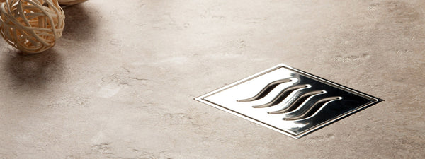 Scarico doccia 10x10 con sifone Uscita Dm 50 cromo