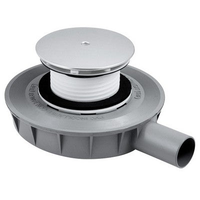 Sifone Ultra Ribassato per piatti Doccia Flat filo pavimento con coperchio cromo
