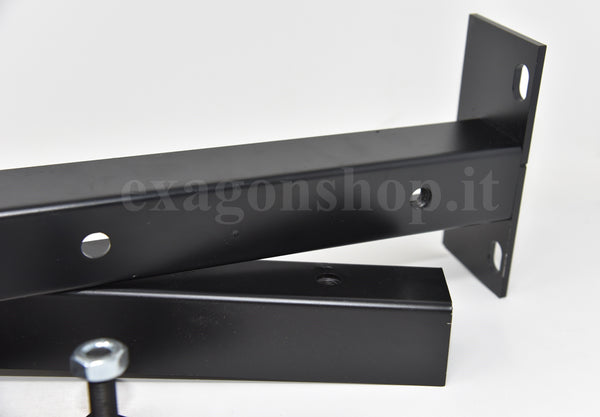 Coppia staffe per mensoloni lavabo Foro Centro Diametro 10 nero