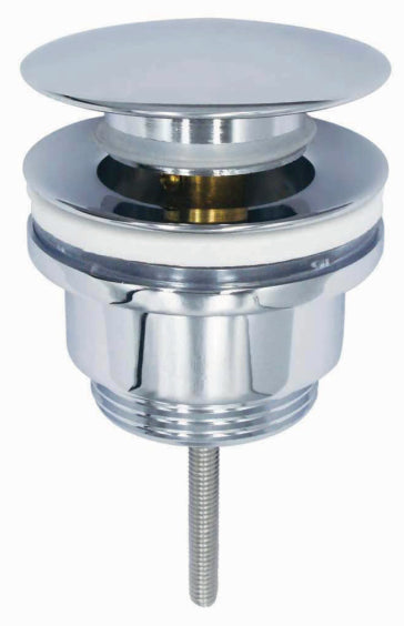 Piletta click-clack scarico universale chiusura a scatto in ottone cromo