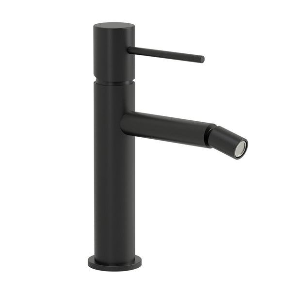 Rubinetto bidet monocomando con flessibili nero opaco Hidden