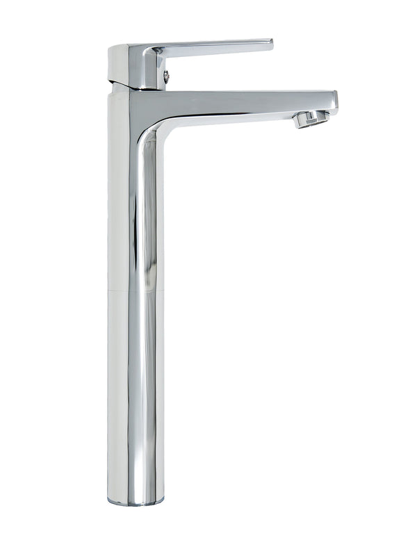 Rubinetto lavabo miscelatore alto per ciotola da appoggio cromo Bridge