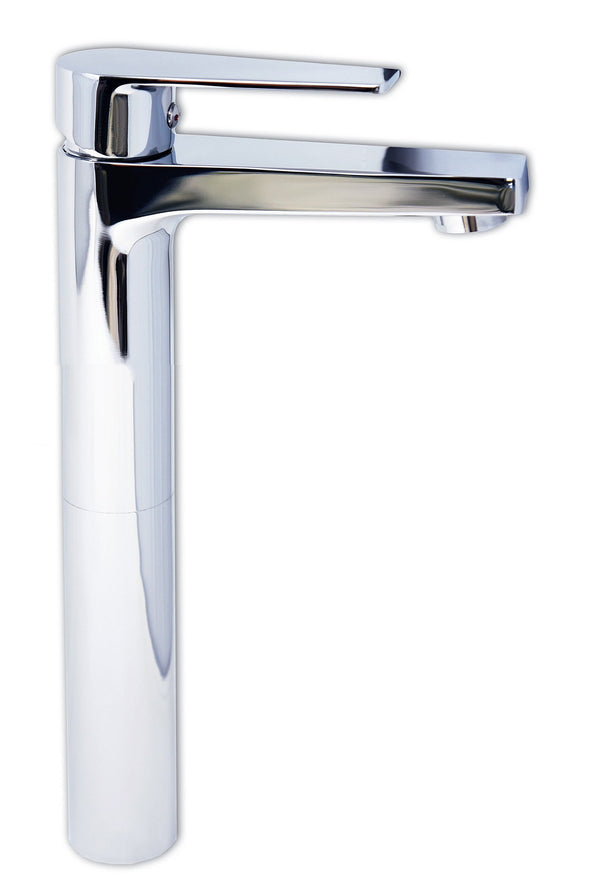 Rubinetto lavabo miscelatore alto per ciotola da appoggio cromo Bridge