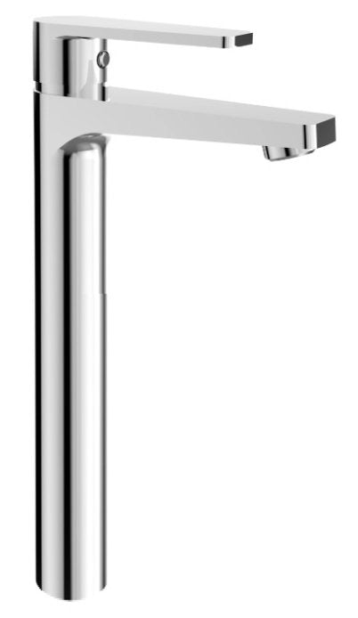 Rubinetto lavabo miscelatore alto per ciotola da appoggio cromo Bridge