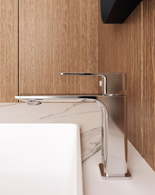 Rubinetto lavabo monocomando con flessibili cromo Ten