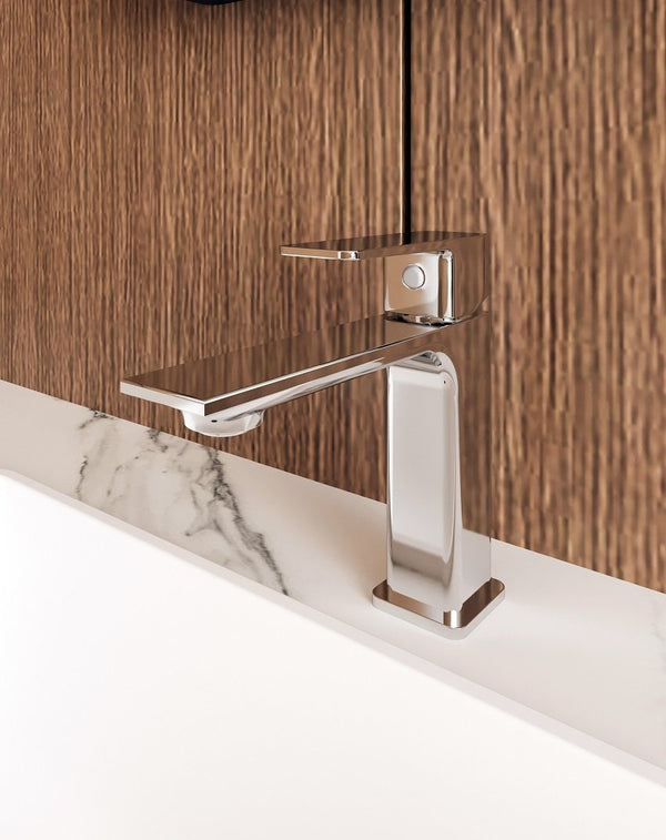 Rubinetto lavabo monocomando con flessibili cromo Ten