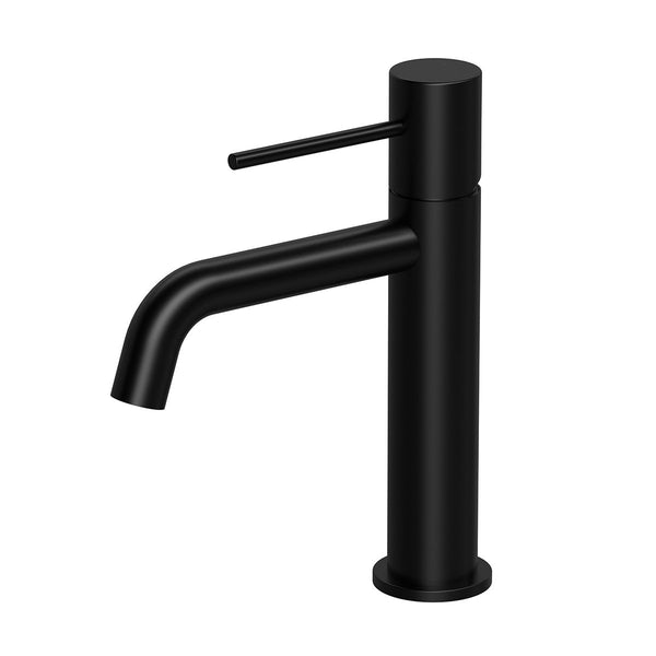 Rubinetto lavabo monocomando nero opaco con flessibili Hidden