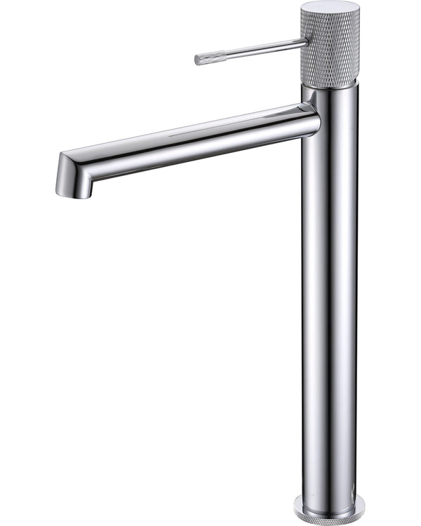 Rubinetto alto per lavabo senza scarico in ottone cromo Melin