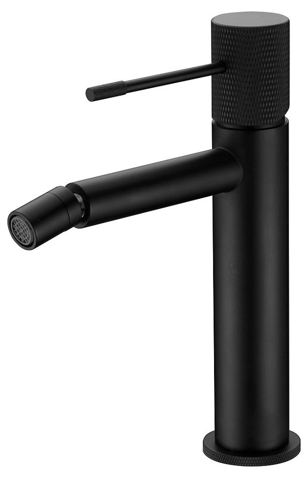 Coppia rubinetti lavabo alto e bidet senza scarico in ottone nero opaco Melin