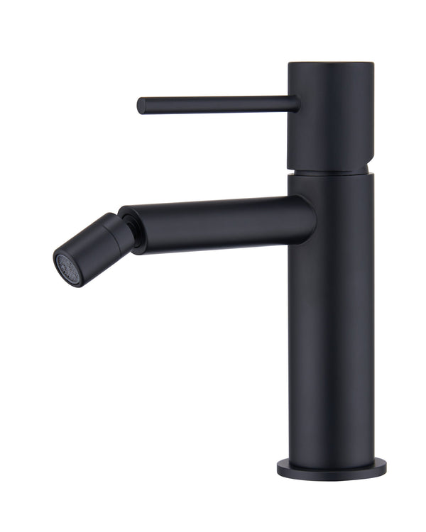 Rubinetto bidet monocomando senza scarico in ottone nero opaco Memo