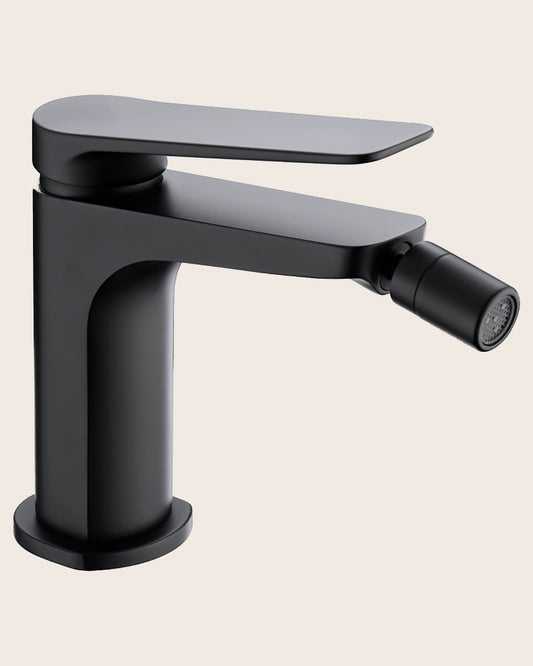 Rubinetto miscelatore bidet senza scarico in ottone nero opaco Momo