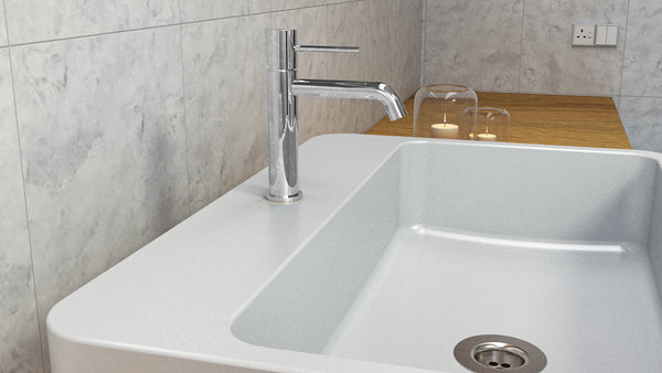 Coppia rubinetti per lavabo e bidet monocomando senza scarico in ottone cromato Memo
