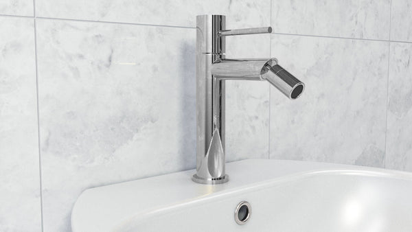 Rubinetto miscelatore bidet monocomando senza scarico in ottone cromato Memo
