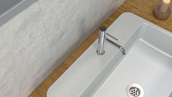 Coppia rubinetti per lavabo e bidet monocomando senza scarico in ottone cromato Memo