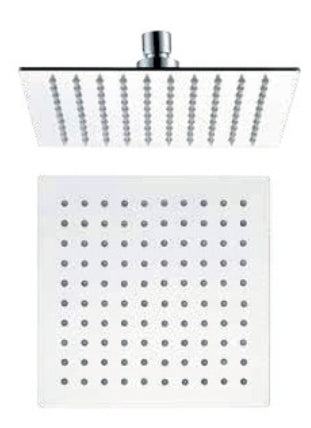 Soffione Doccia 20x20 quadrato Slim Spessore 2 mm in Acciaio cromo