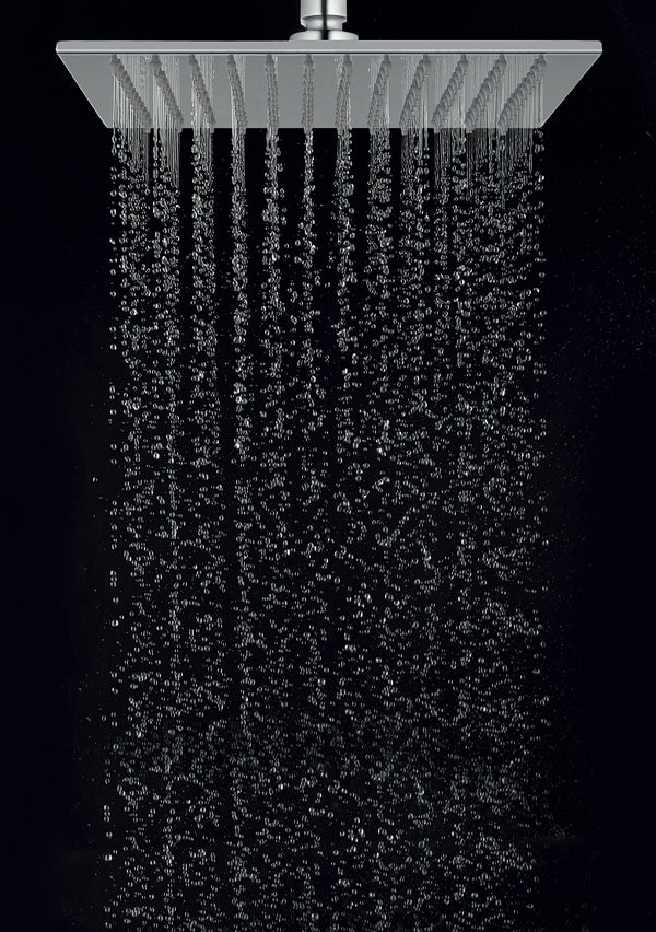 Soffione Doccia 25x25 Slim 2 mm Quadro in Acciaio