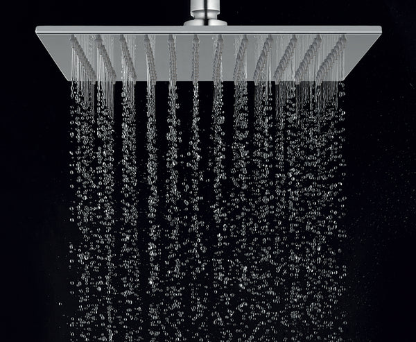 Soffione Doccia 25x25 Slim 2 mm Quadro in Acciaio