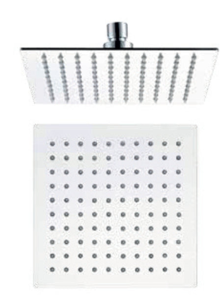 Soffione Doccia 30x30 quadrato Slim Spessore 2 mm in Acciaio cromo
