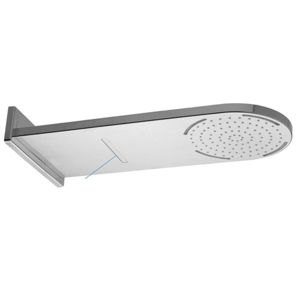 Nikles Piano Duo set doccia con miscelatore soffione slim illuminato led getto cascata doccetta e corpo incasso cromo