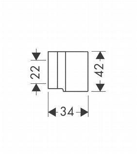 Supporto Per Doccetta a muro in metallo cromo Satinato Hansgrohe Starck 27515810