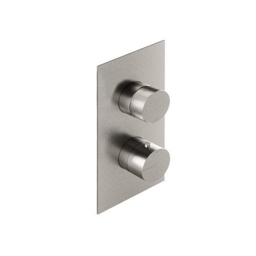 Treemme 22mm miscelatore doccia termostatico senza parte incasso con deviatore 2 uscite inox satinato