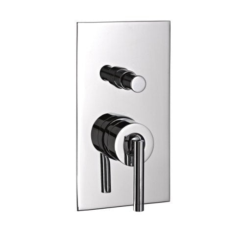 Treemme Arche miscelatore monocomando vasca doccia a muro con leva stick senza parte incasso cromo