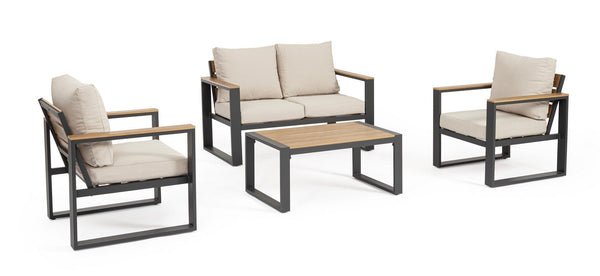 Andrea Bizzotto Leandro salotto da giardino beige antracite Leandro 0663881