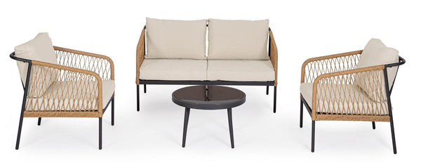 Andrea Bizzotto Felipe salotto da esterno con cuscini naturale 0663800