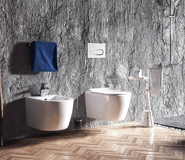 Sanitari sospesi in ceramica rimless sedile chiusura rallentata Linea Zeta