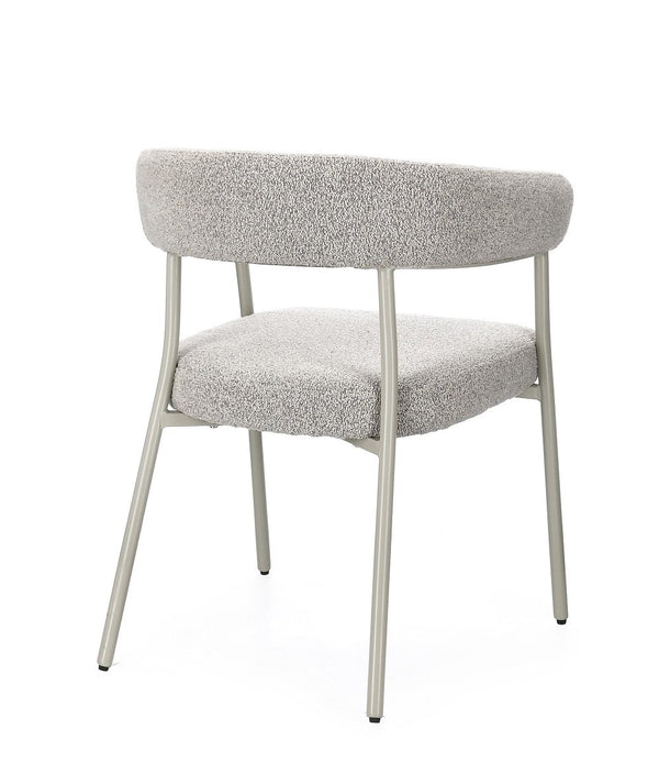 Andrea Bizzotto Giaele sedia effetto boucle warm grey e tortora 0732237