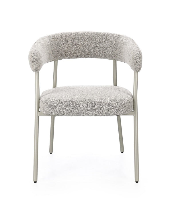 Andrea Bizzotto Giaele sedia effetto boucle warm grey e tortora 0732237